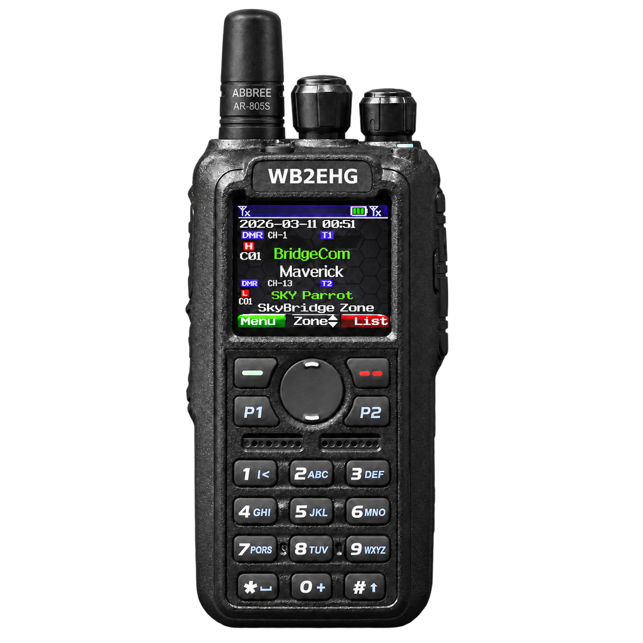 Image of a BridgeCom Maverick handheld radio