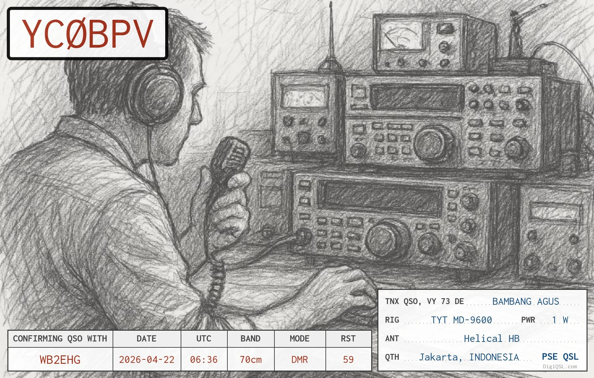 QSL card from Japanese operator JK1HCC in Saitama, featuring two Japanese white-eye birds and the flag of Japan.