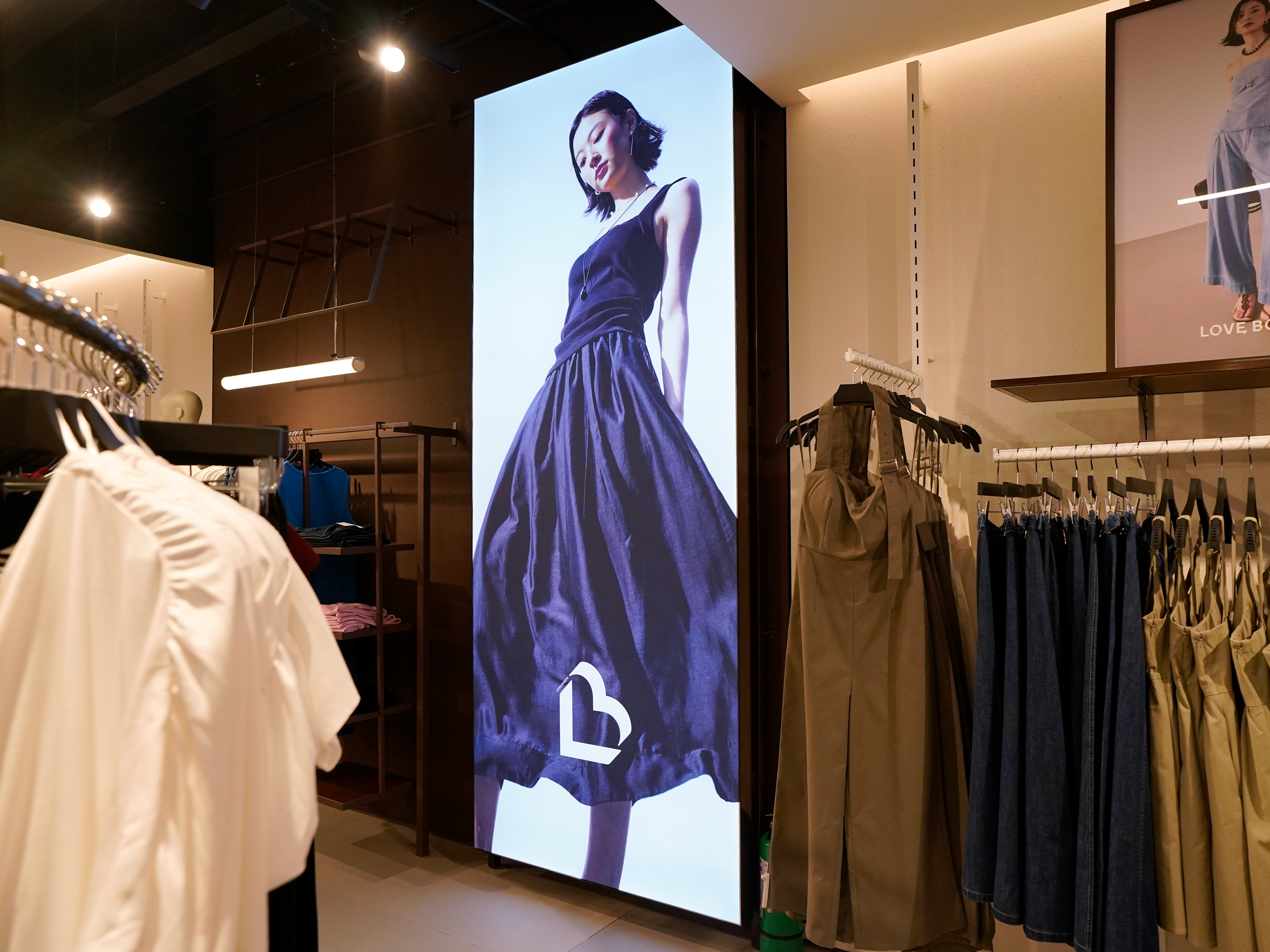 Big Love Bonito Lightbox in their TriNoma branch printed on fabric material