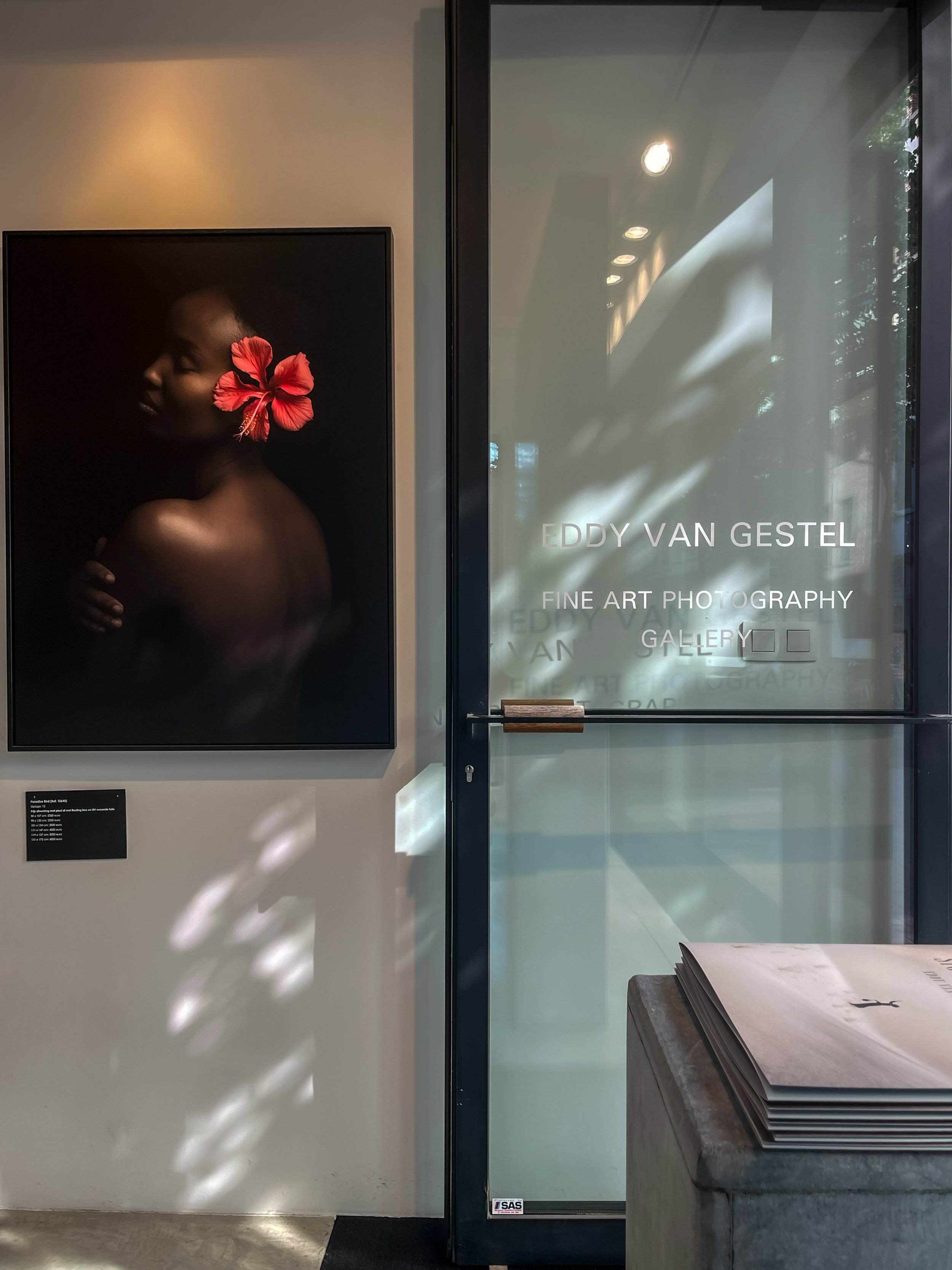 Fine Art Photography Gallery entrance for Eddy Van Gestel in Antwerp, designed by Tom Naeyaert Architecture.