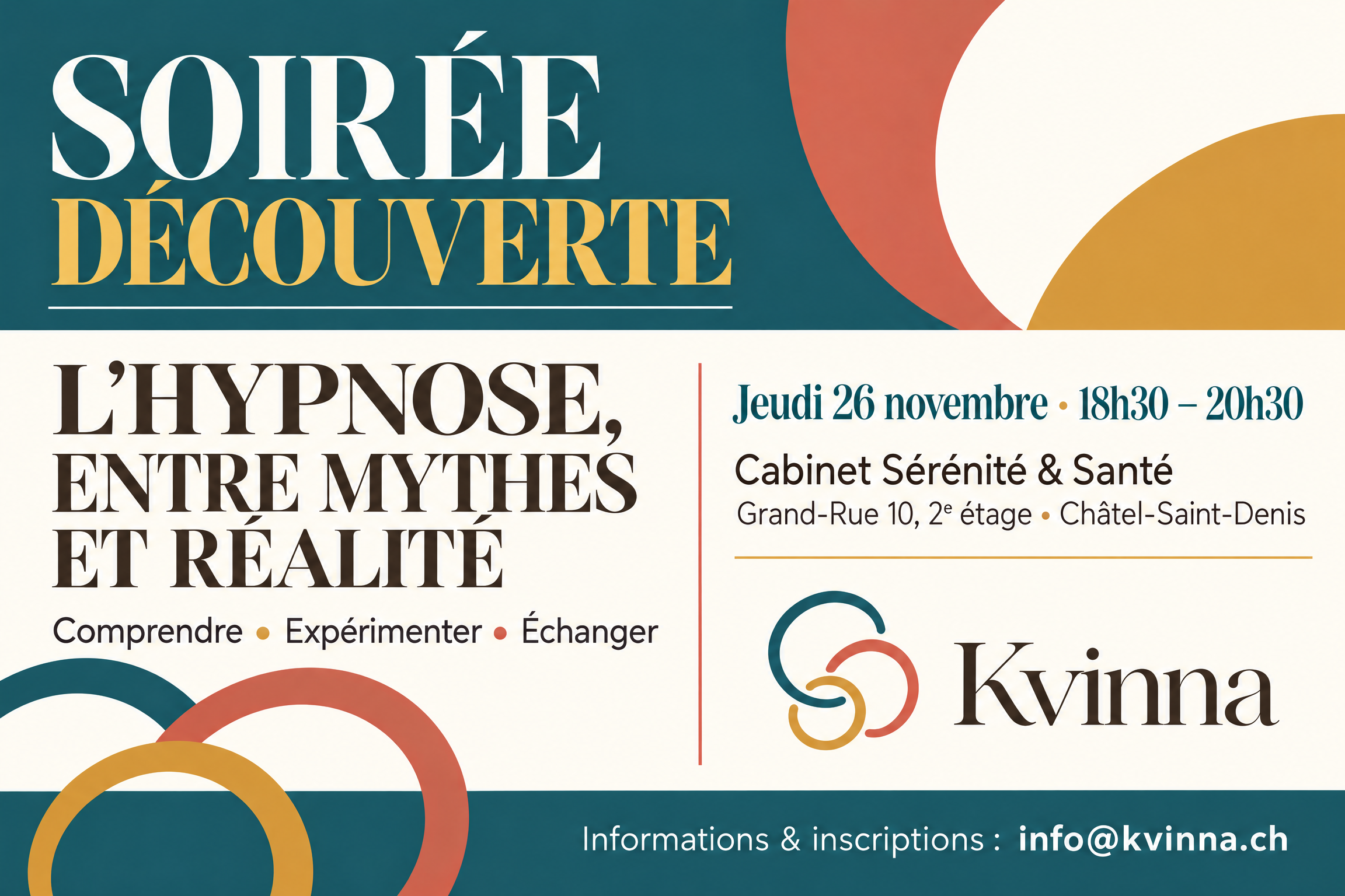 Soirée découverte de l’hypnose à Châtel-Saint-Denis