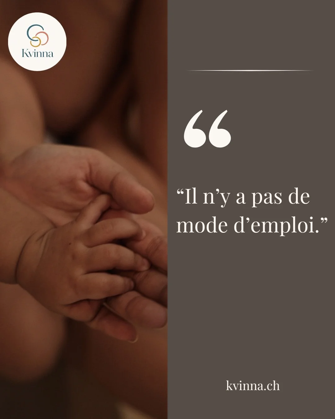 Il n&rsquo;y a pas de mode d&rsquo;emploi pour devenir parent.

On peut lire, &ecirc;tre conseill&eacute;, &eacute;couter, se renseigner, se pr&eacute;parer&hellip;
Et pourtant, le jour o&ugrave; cet enfant arrive, aucune th&eacute;orie ne peut compl