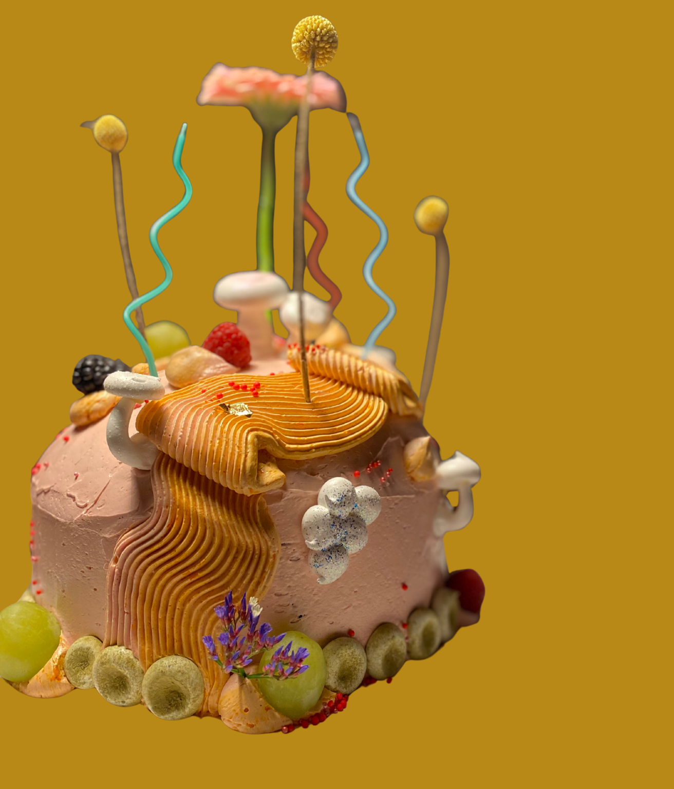 Lemon poppy almond cake
Lemon curd
Strawberry butter cream
