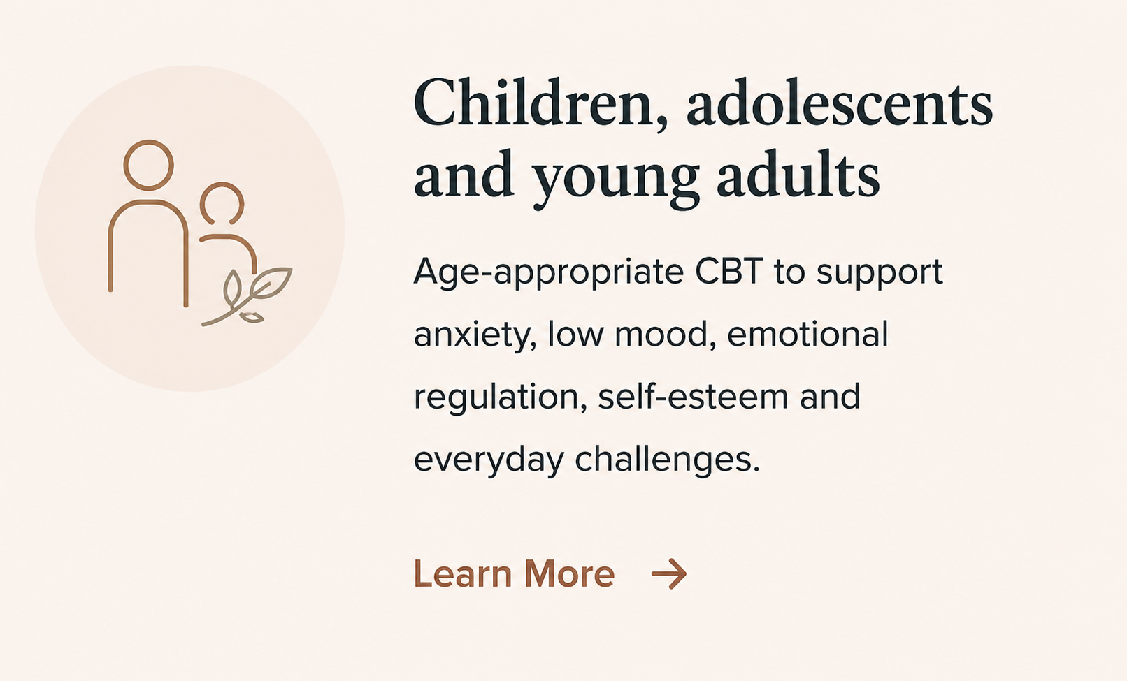 Illustration representing therapy for children, teenagers and young adults