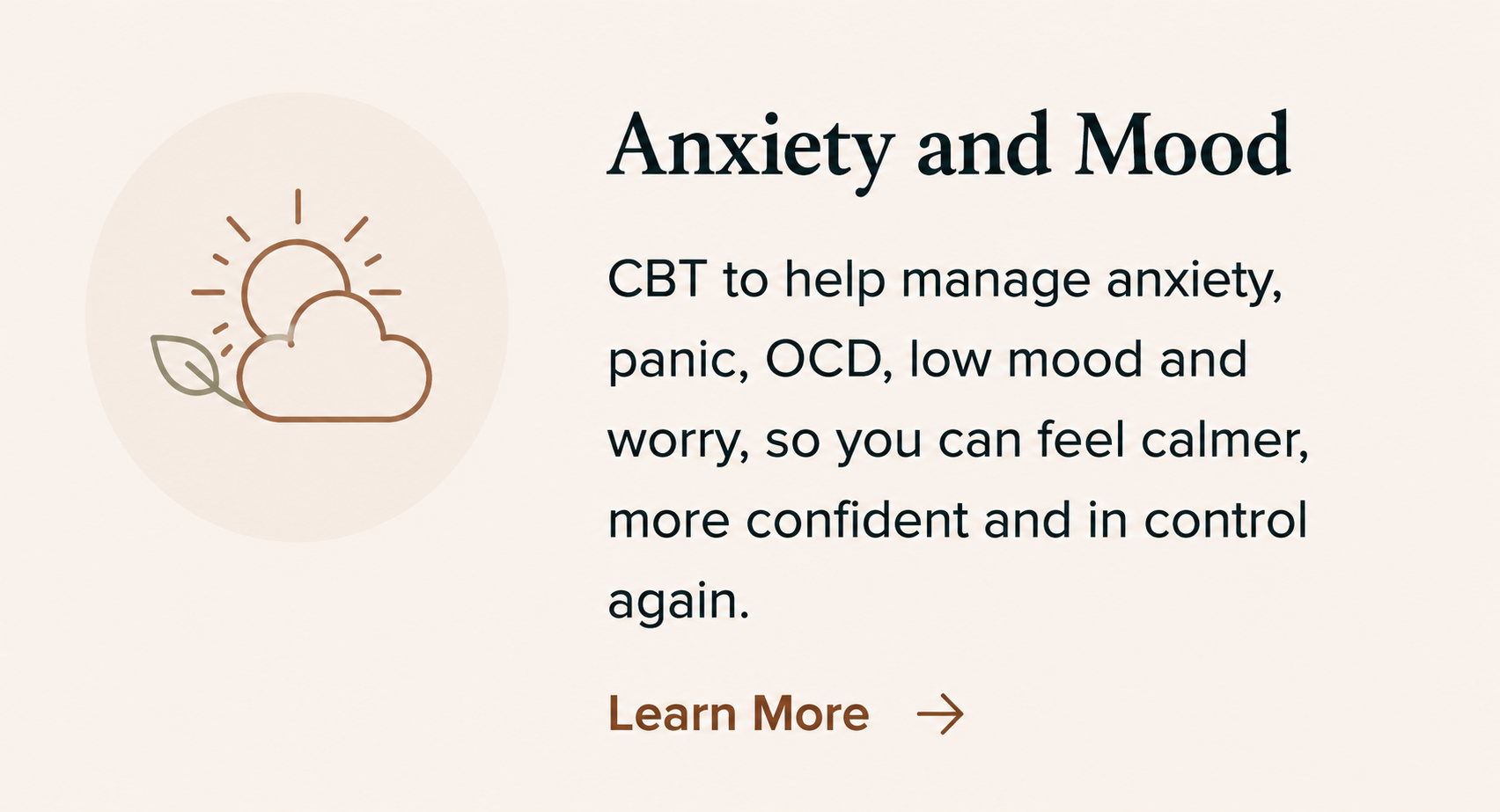 Illustration representing therapy For anxiety and low mood