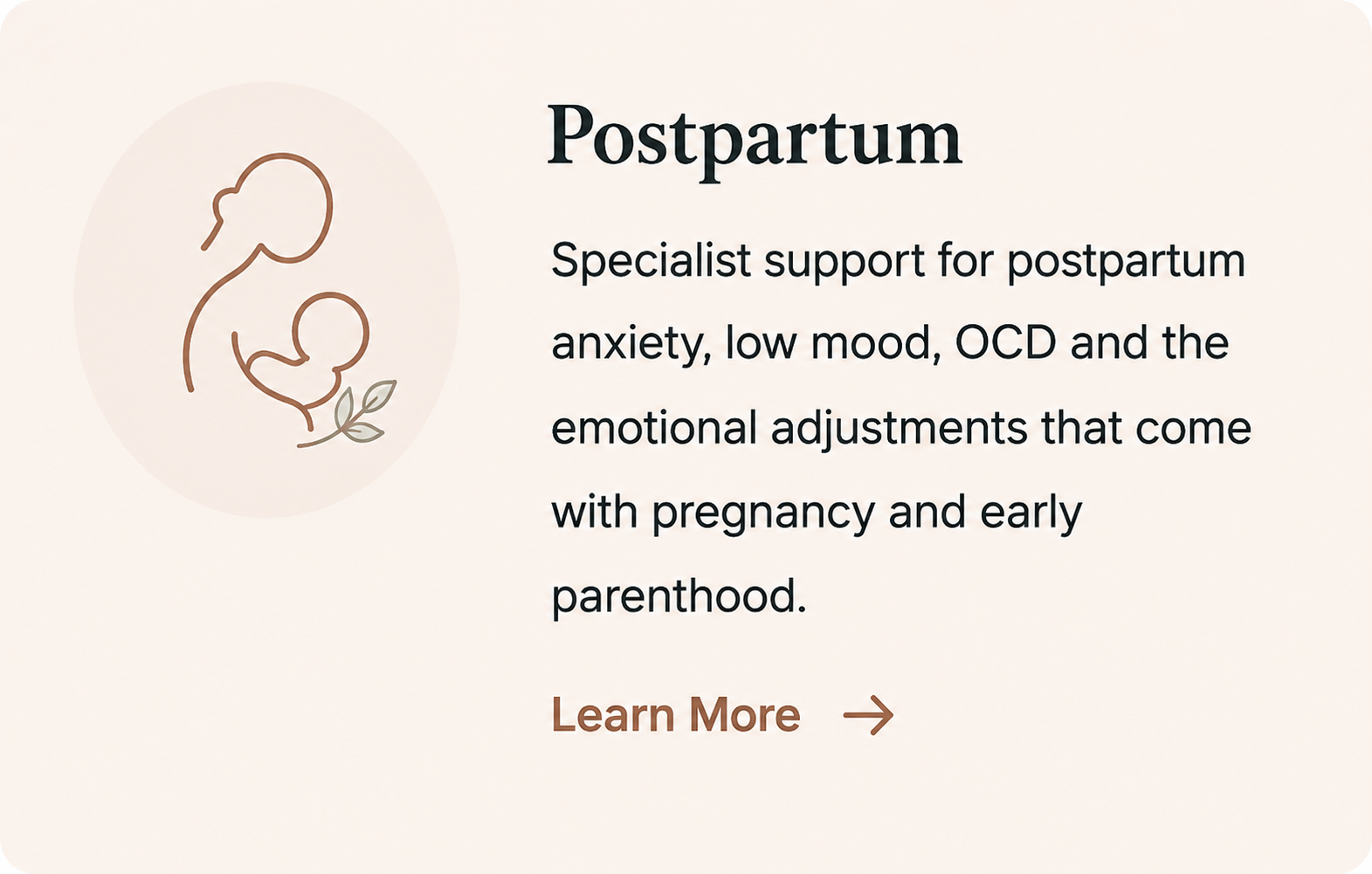 Illustration representing therapy For postpartum mothers