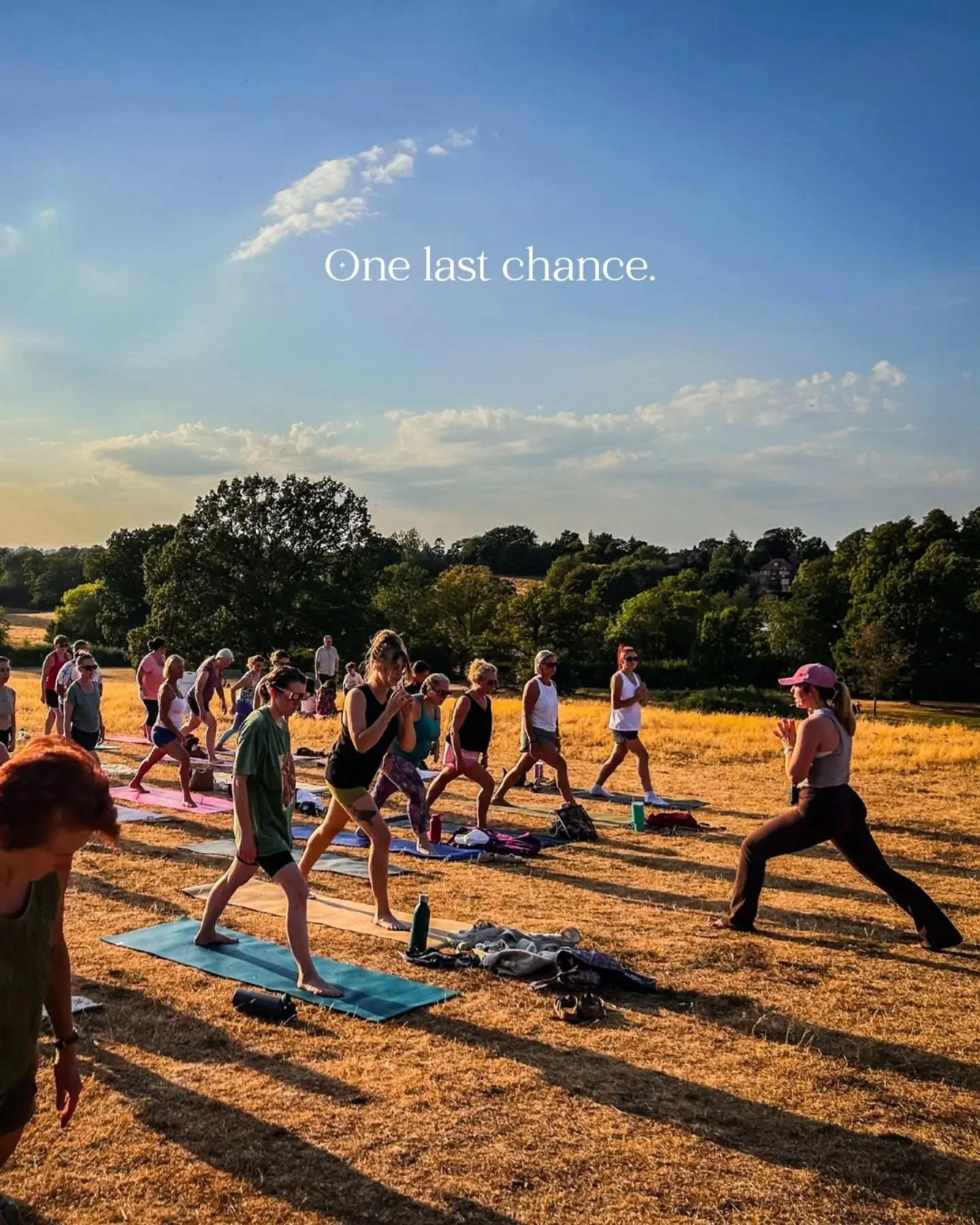 One last week of outdoor yoga 🌿

Our summer sessions at Abbey Fields are coming to an end, with just&nbsp;two outdoor classes left&nbsp;before we move solely indoors for the winter:

Wednesday 6:30pm
Sunday 9:00am

From June through August, it&rsquo