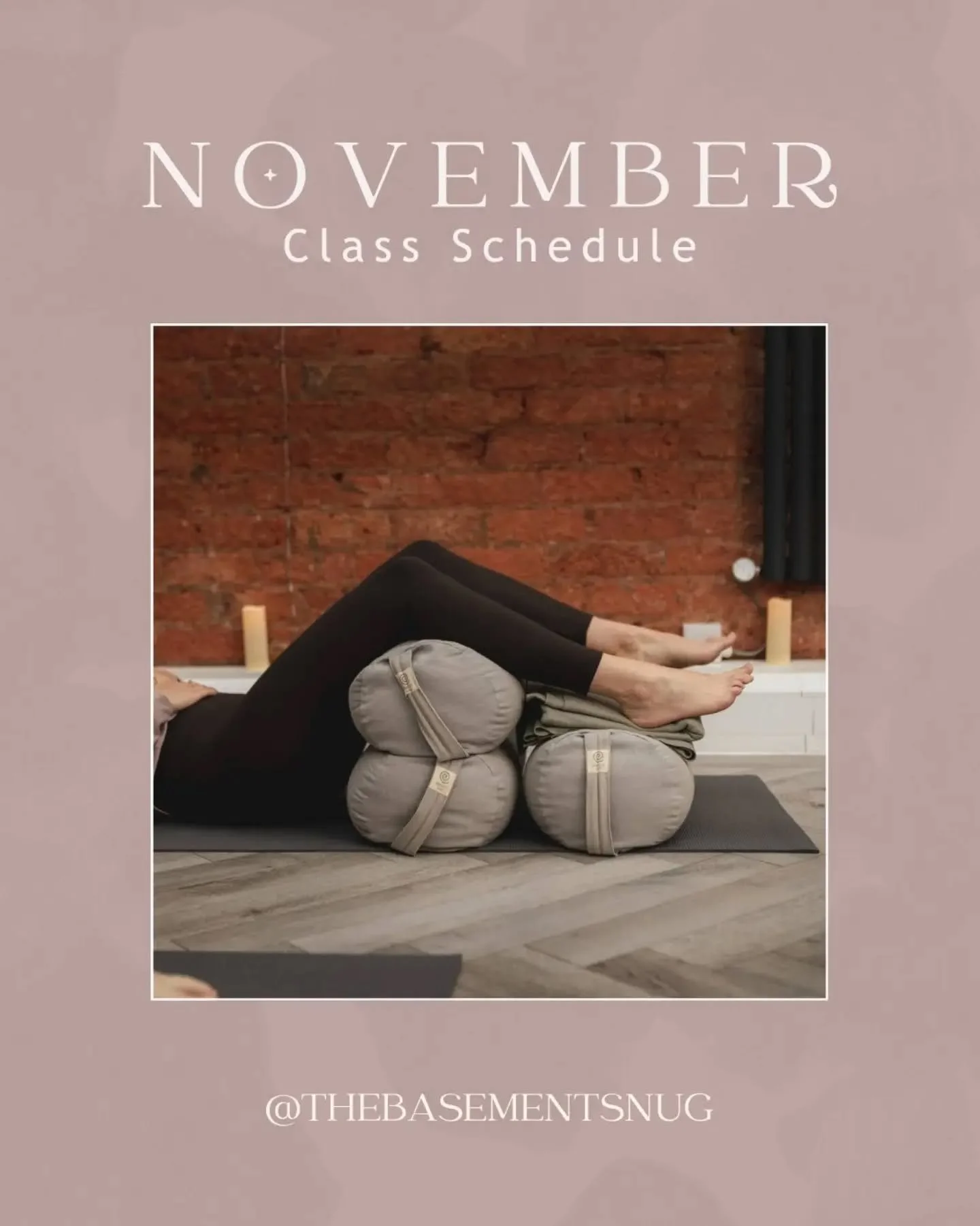 Our November class schedule is here at The Snug! 

We have a lovely line-up of weekly yoga classes to support you as the winter draws in.

We&rsquo;re also welcoming some new additions to our timetable, including Yoga for Back Care on Wednesdays, plu