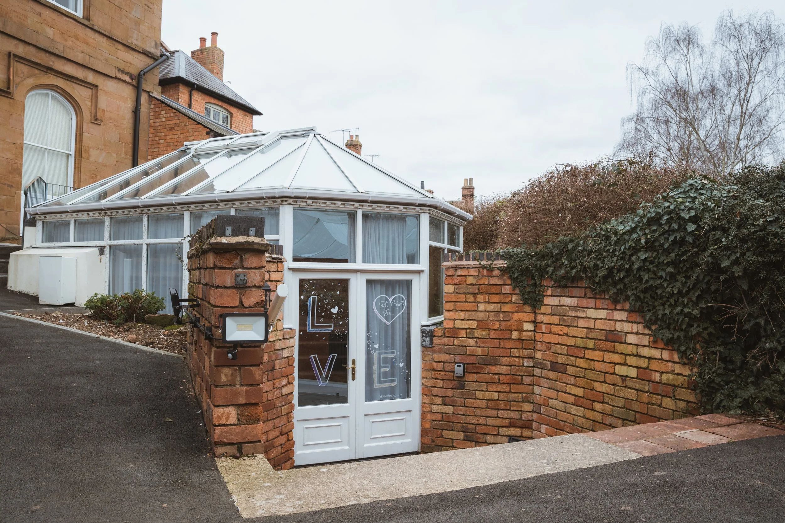 The Basement Snug Yoga Studio from the outside.