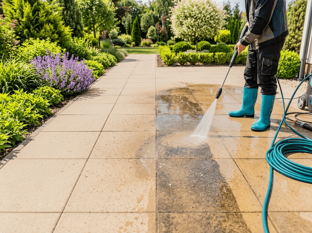 Professional patio, paving and driveway cleaning
