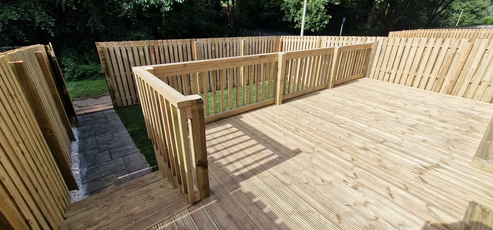 Timber decking installed by Team Bespoke
