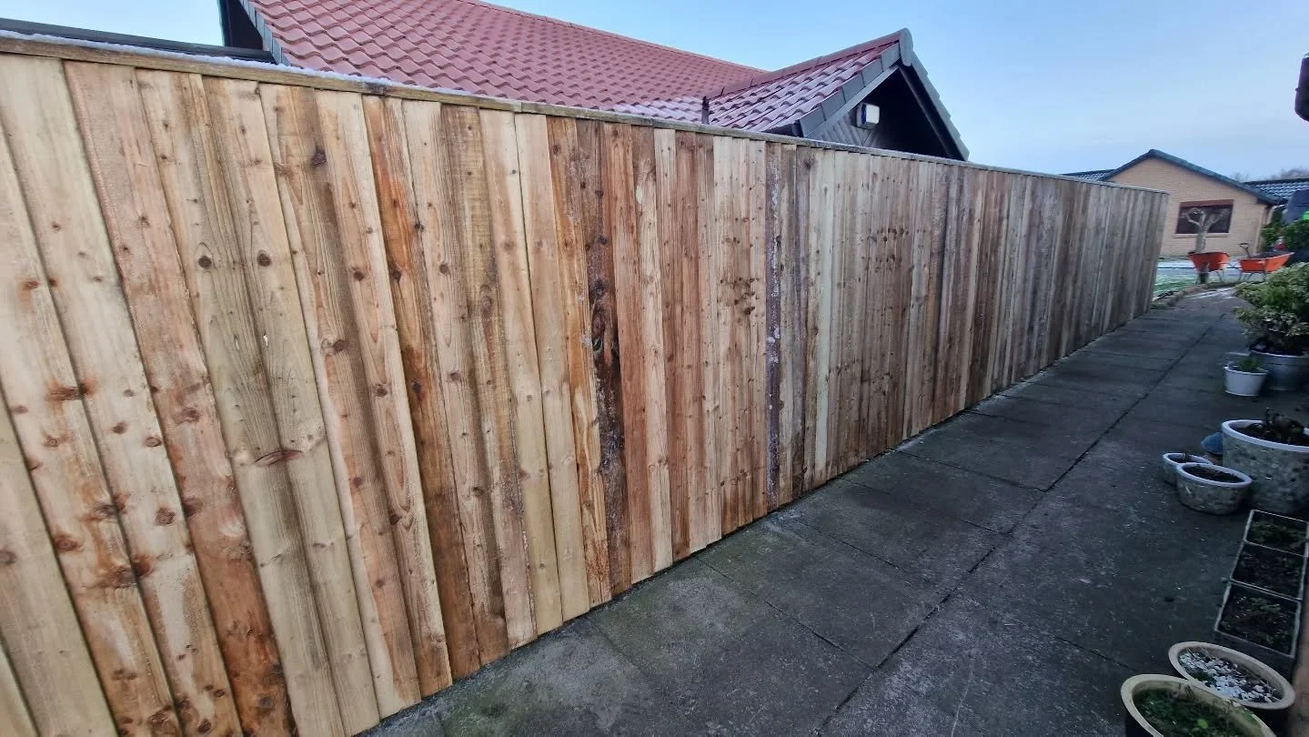 Timber fencing installed by Team Bespoke