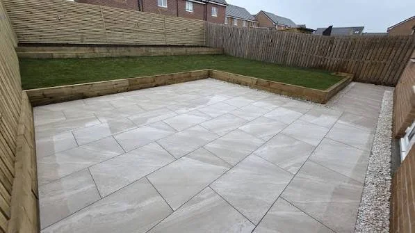 Porcelain paving installed by Team Bespoke
