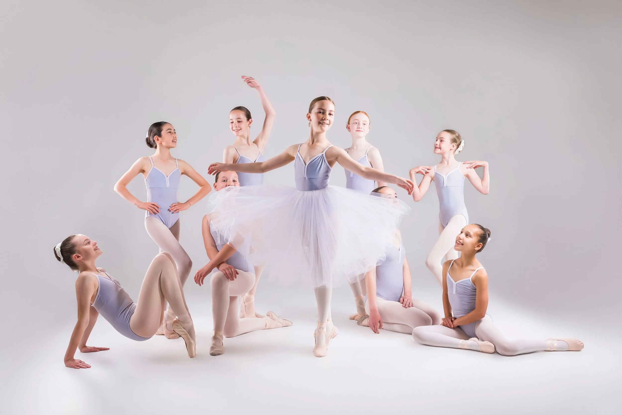 Classical ballet students training at Shire Ballet Academy in the Sutherland Shire.