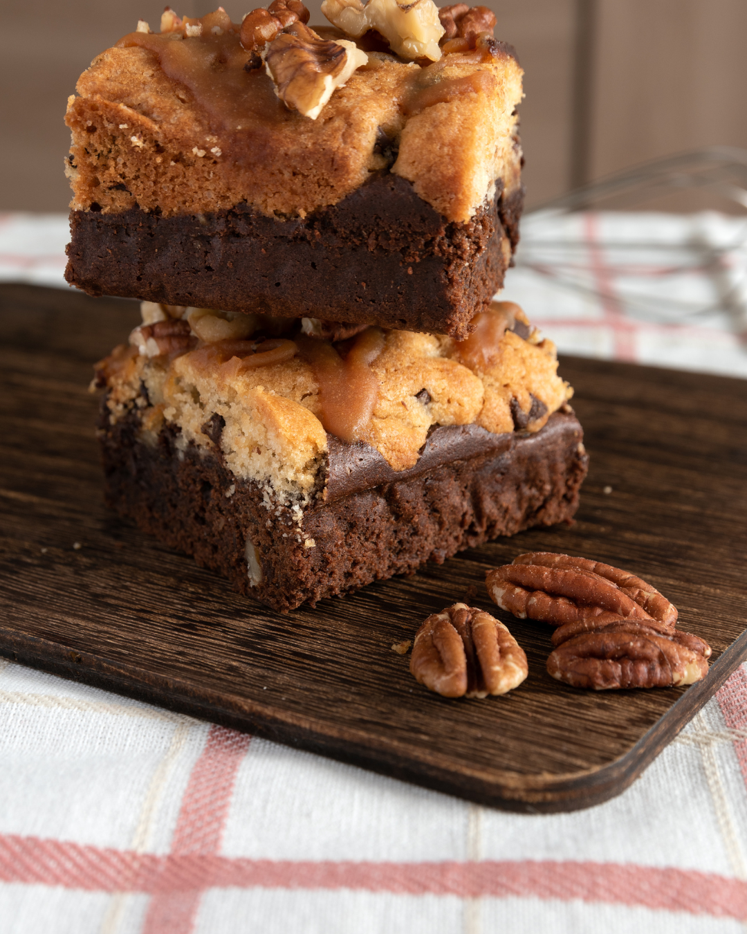 Brookie, crème anglaise