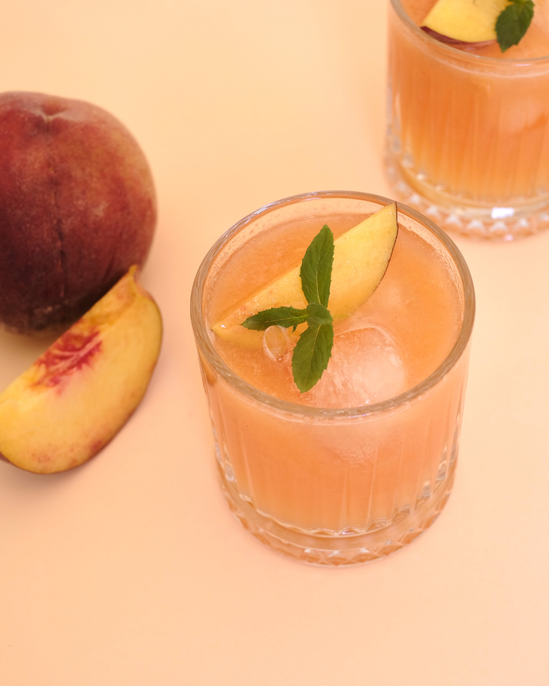 Soupe de pêche à la verveine