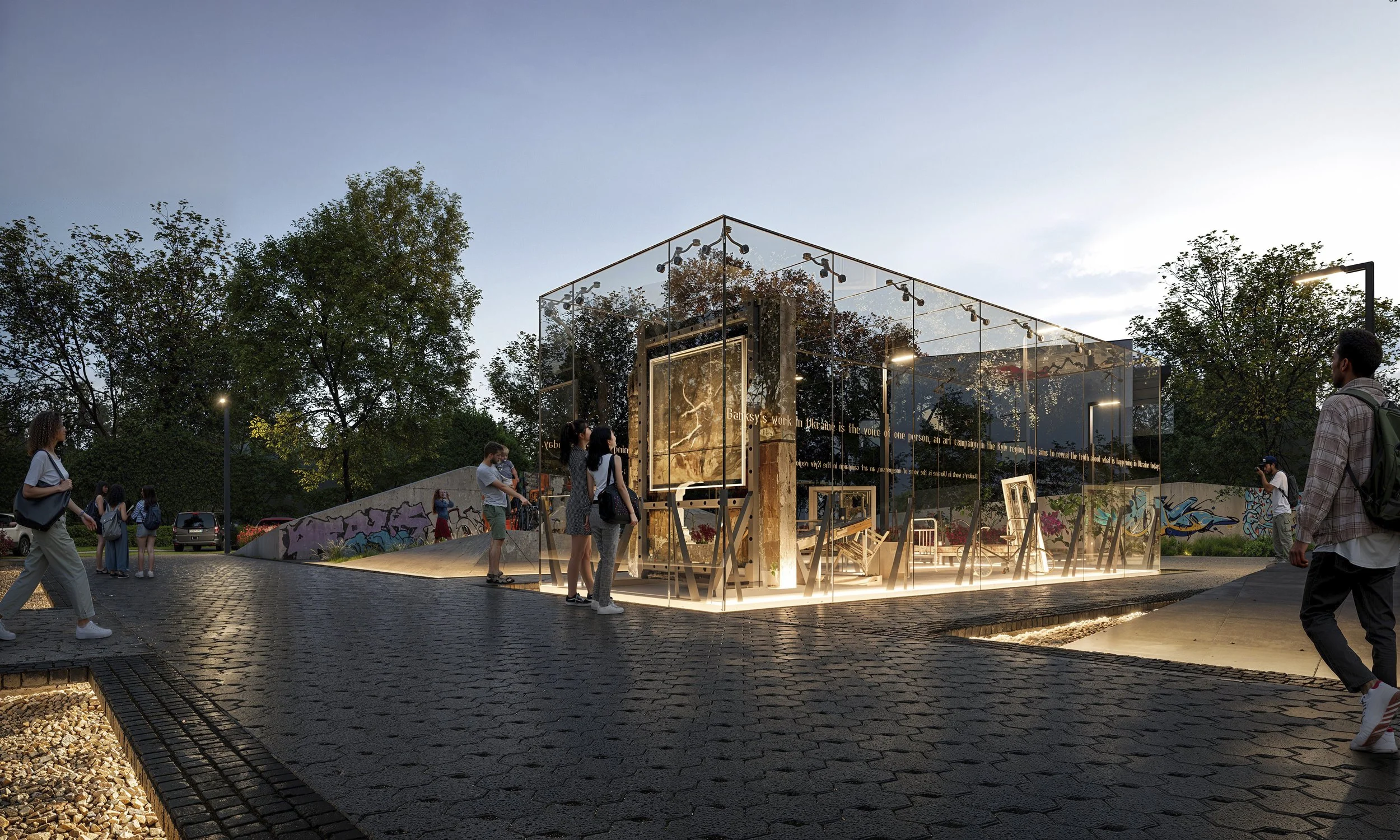 Banksy memorial square, Irpin | Vovk+Partners Architects