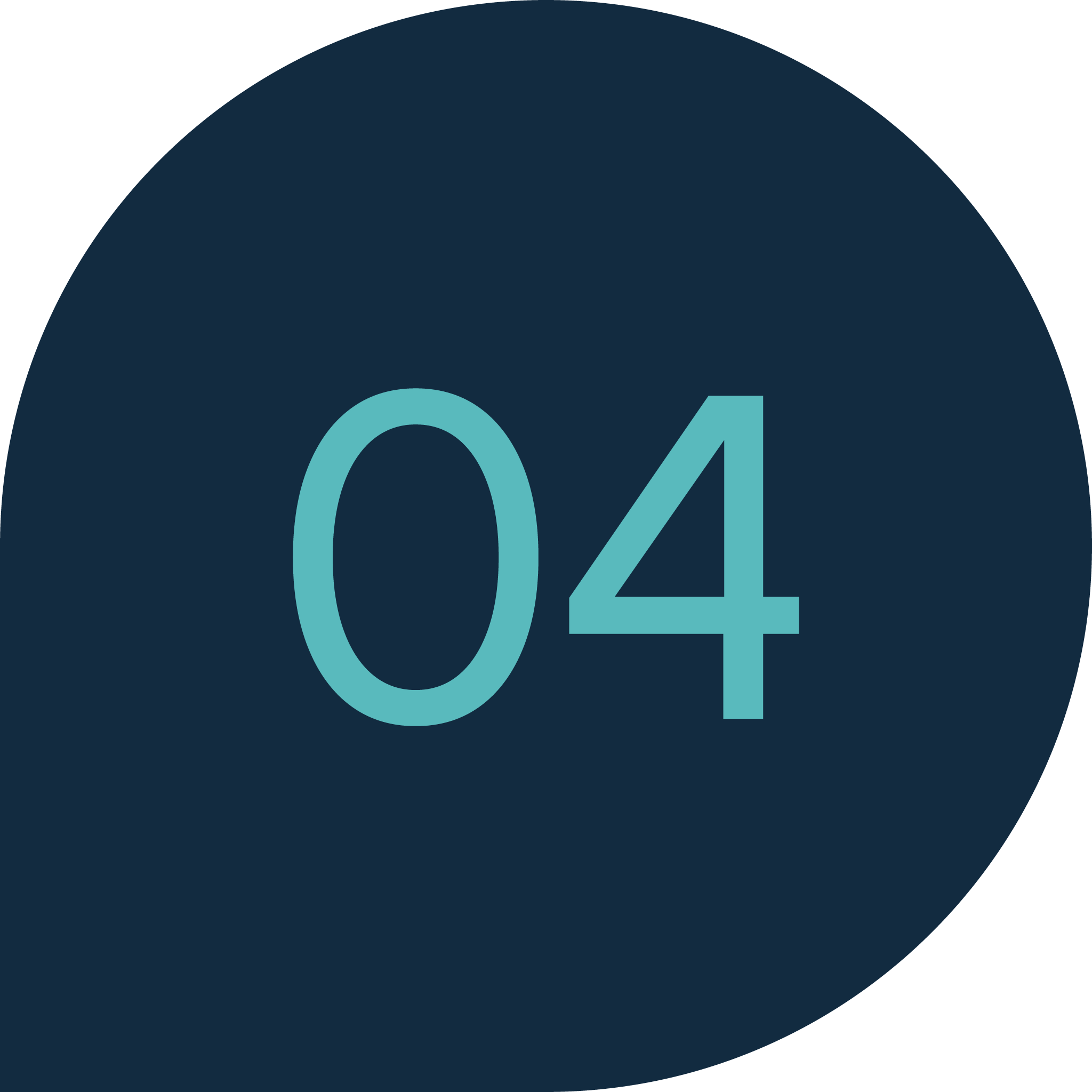 navy speech bubble with teal number 04 in the centre