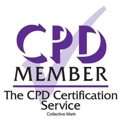 Logo for CPD Member, The CPD Certification Service, featuring purple and black text with a checkmark