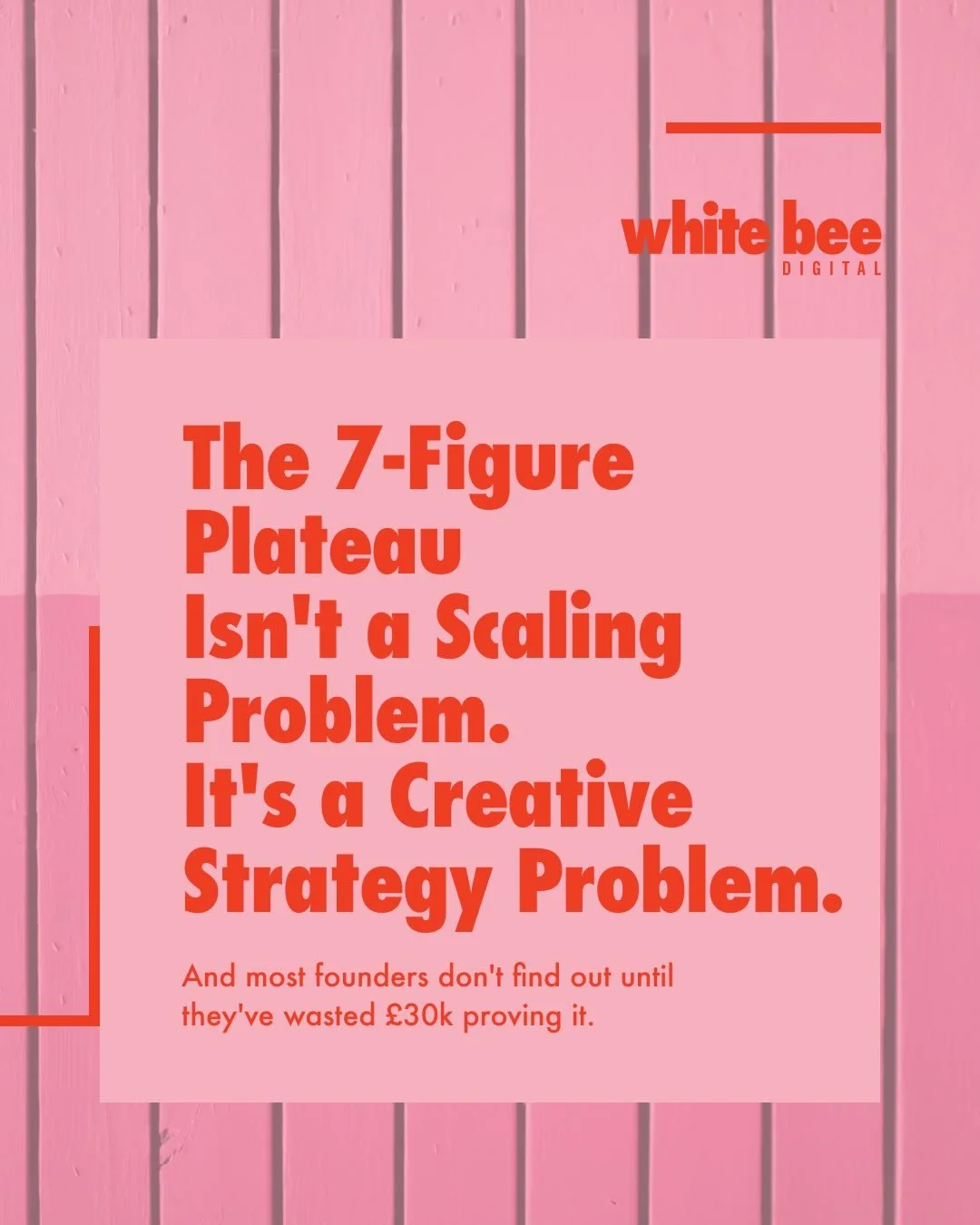 Most founders at &pound;1M+ spend six months adding budget before they realise it was never a budget problem.

This carousel explains what it actually is.

Comment &lsquo;PLATEAU&rsquo; and I&rsquo;ll send you the link to listen to my private podcast