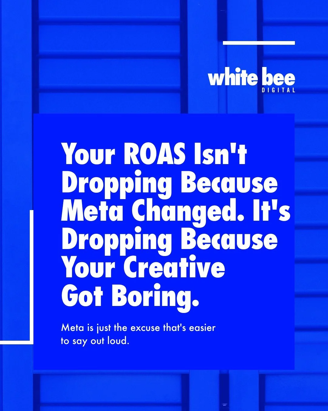 Lots of finger pointing at Meta right now 👀 and don&rsquo;t get me wrong, Meta can be a scallywag, but are you sure you have a Meta problem?

Swipe to find out what could really be going on.

If your results have ground to a halt, comment 'PLATEAU' 