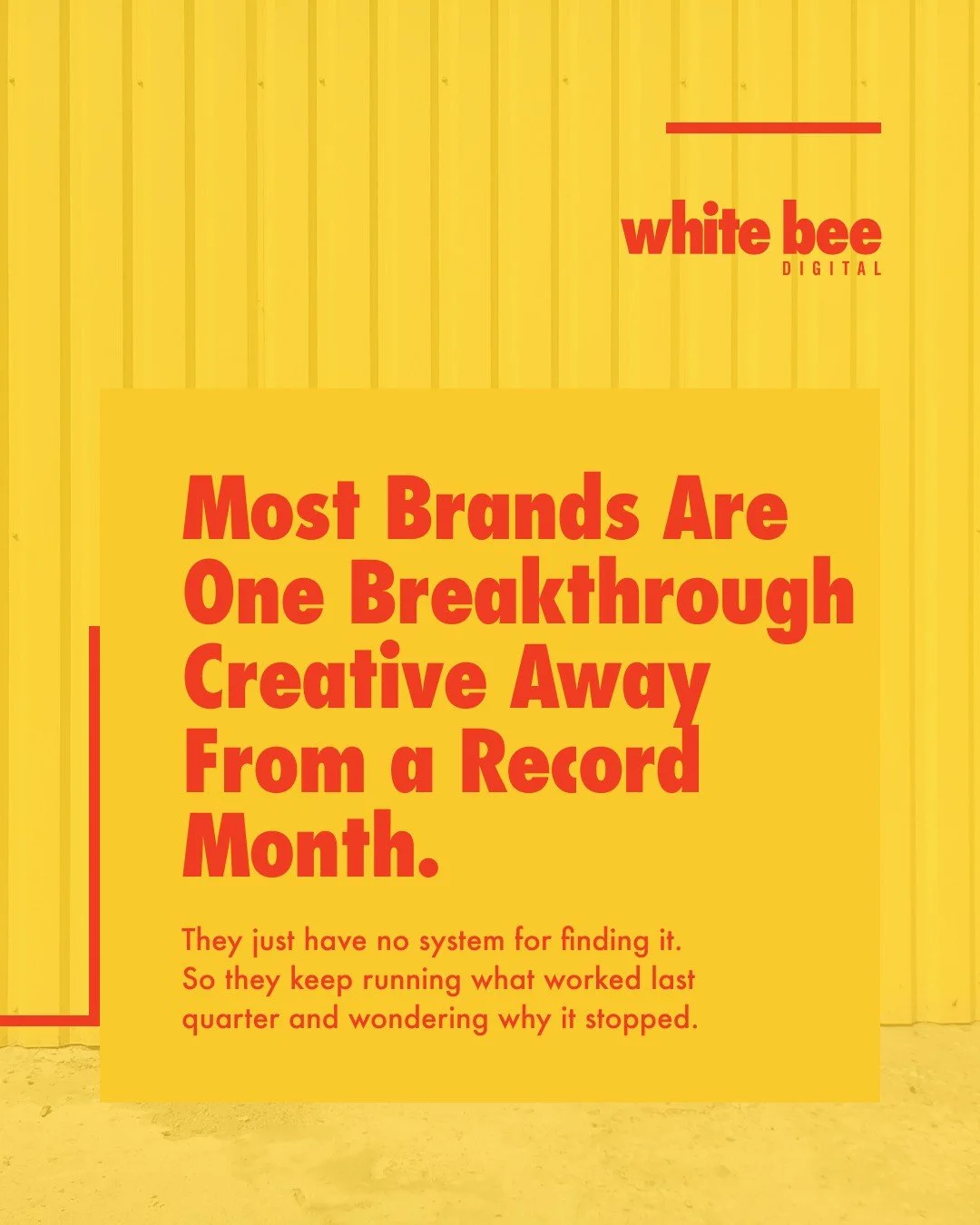 Every brand has had that one ad that just worked.

(In one extreme case I consulted on, one ad had carried an account for FIVE YEARS!)

The problem is most have no idea why it worked, which means they can't repeat it again.

If you can relate, commen