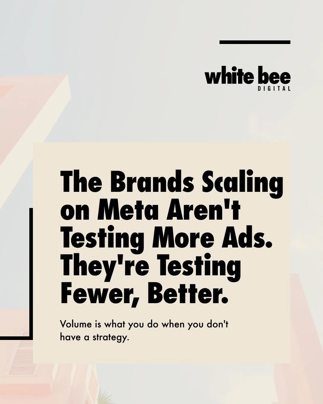 Stop pumping your ad account with ads just so you have &lsquo;more ads&rsquo;.

It isn&rsquo;t about having different formats, its asking what messaging will land.
That&rsquo;s when the unlock starts.

If you&rsquo;re struggling to scale, comment 'PL