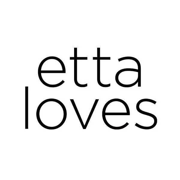 Text that reads 'etta loves' in black font on a white background.