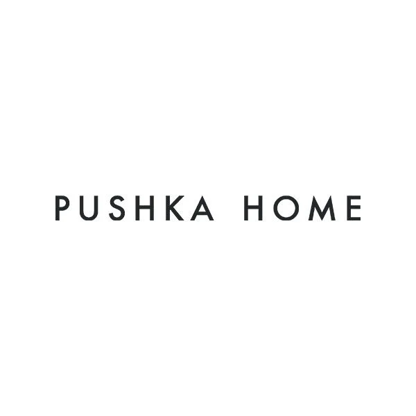 Pushka Home logo in black text on a white background.