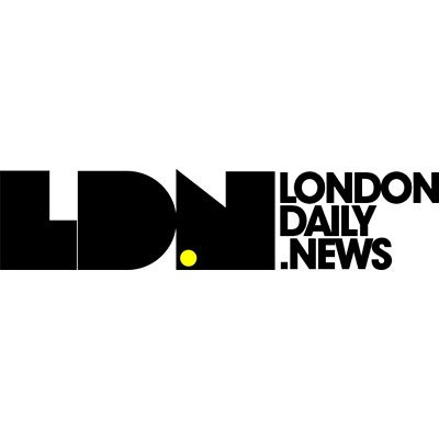 Logo of London Daily News, with large black letters 'LDN' and smaller black text 'LONDON DAILY NEWS' on a white background, featuring a yellow dot between the 'D' and 'N'.