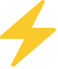 Yellow lightning bolt on a black background