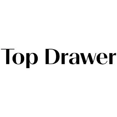 Text that reads "Top Drawer" in black font on a white background.