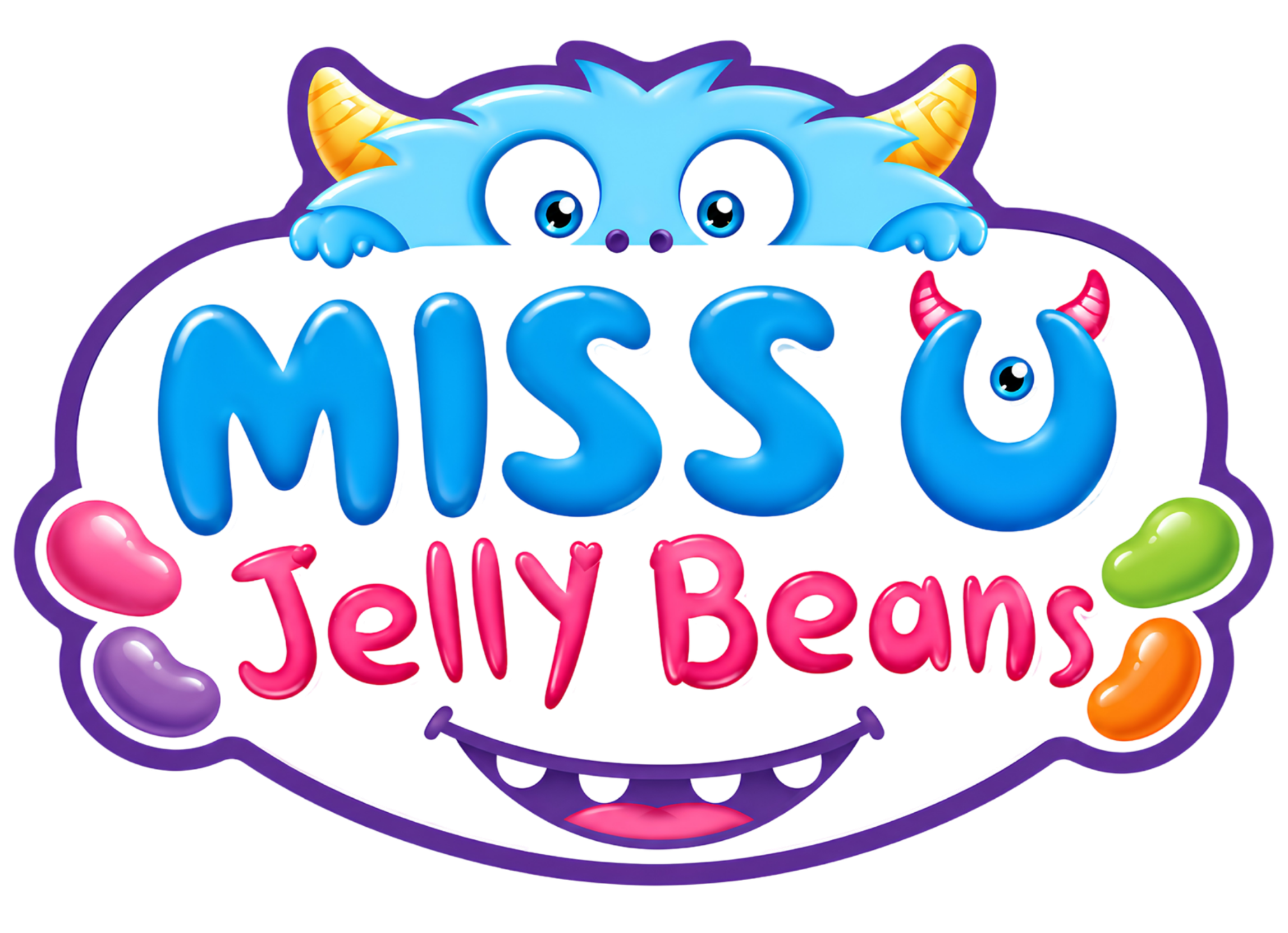 Colorful neon sign with a playful monster design, featuring big eyes, horns, and a wide open mouth. The sign displays the words 'MISC' in large blue letters, with additional text and decorative elements in bright colors, indicating it is related to a toy or game store.
