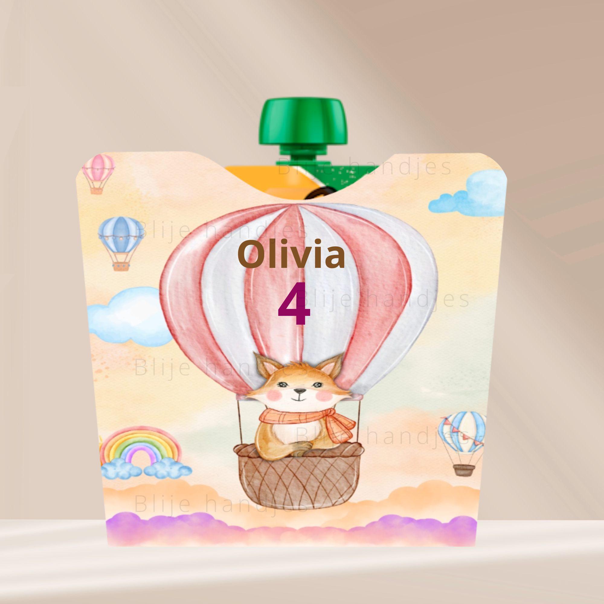 Knijpfruitwikkel Roze luchtballon Olivia
