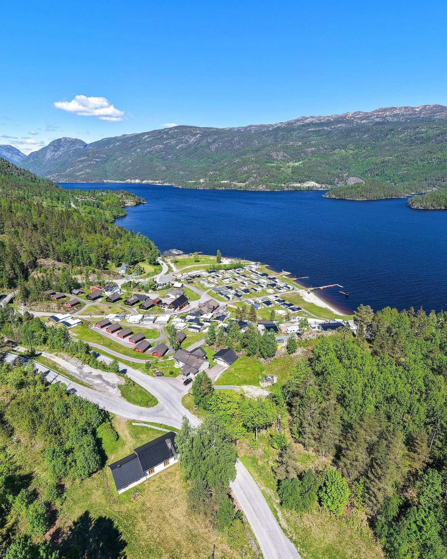 OVersiktsbilde av Garvikstrondi camping