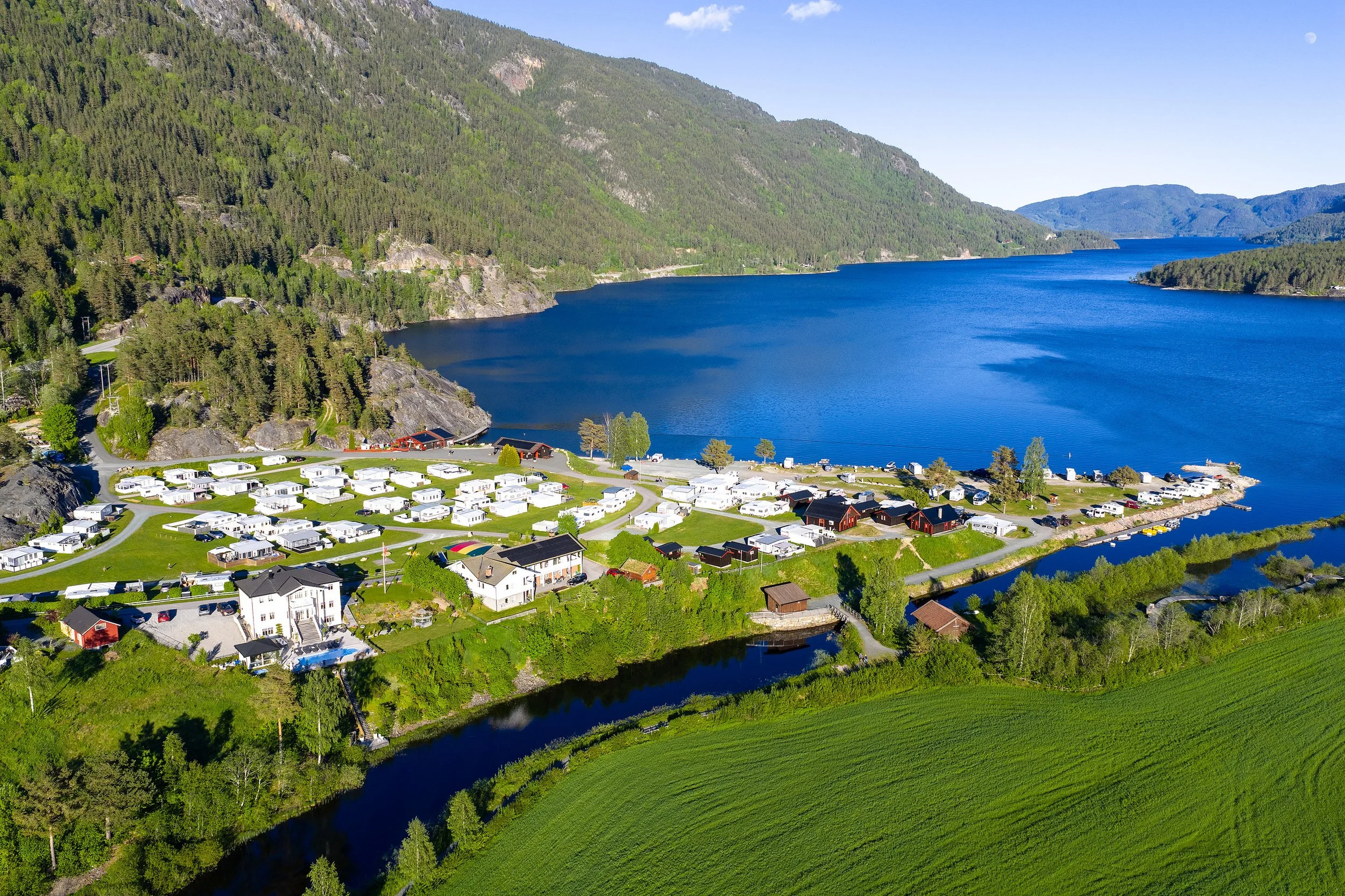 Oversiktsbilde av Seljord camping