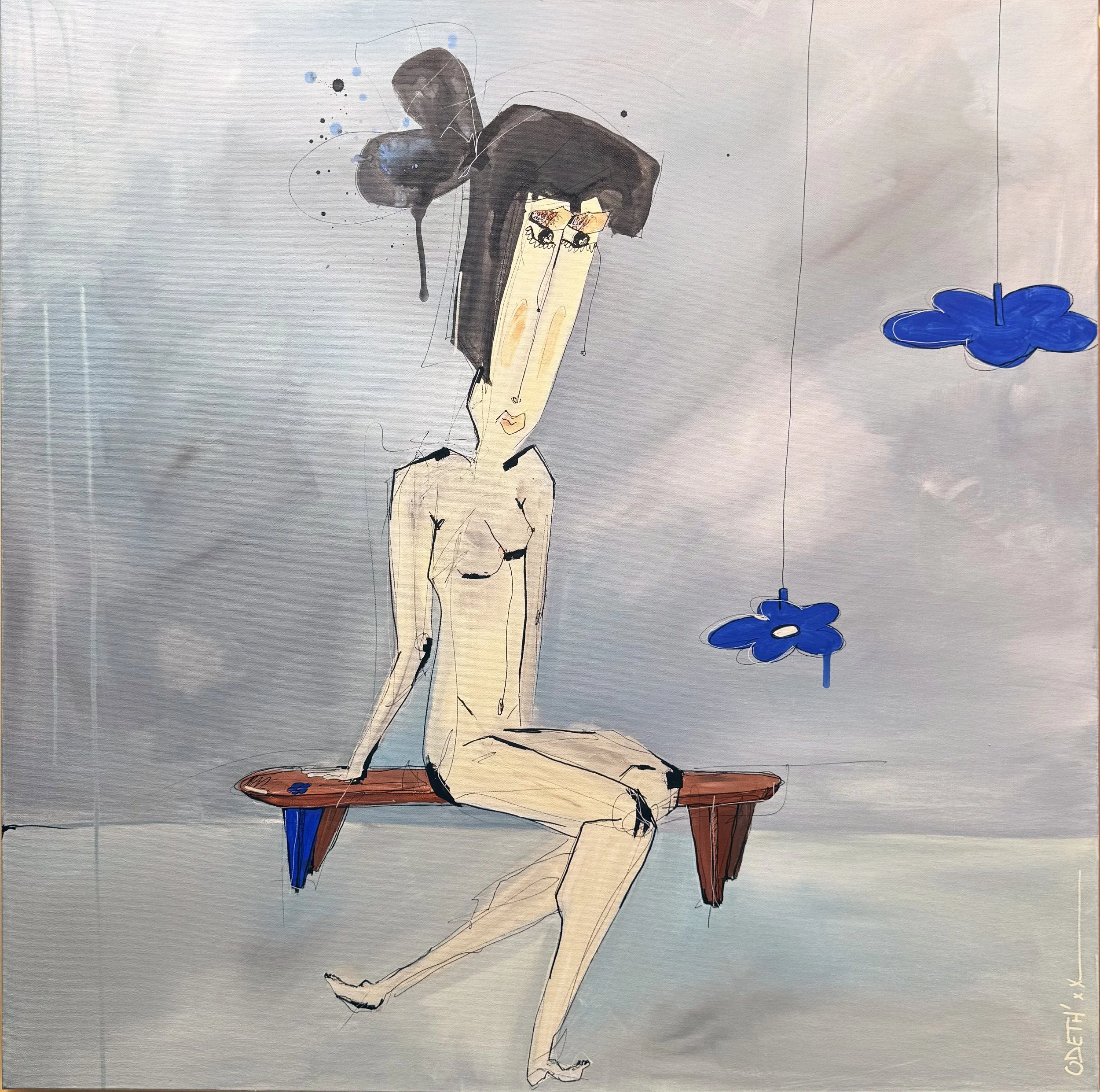 Sur le banc des fleurs