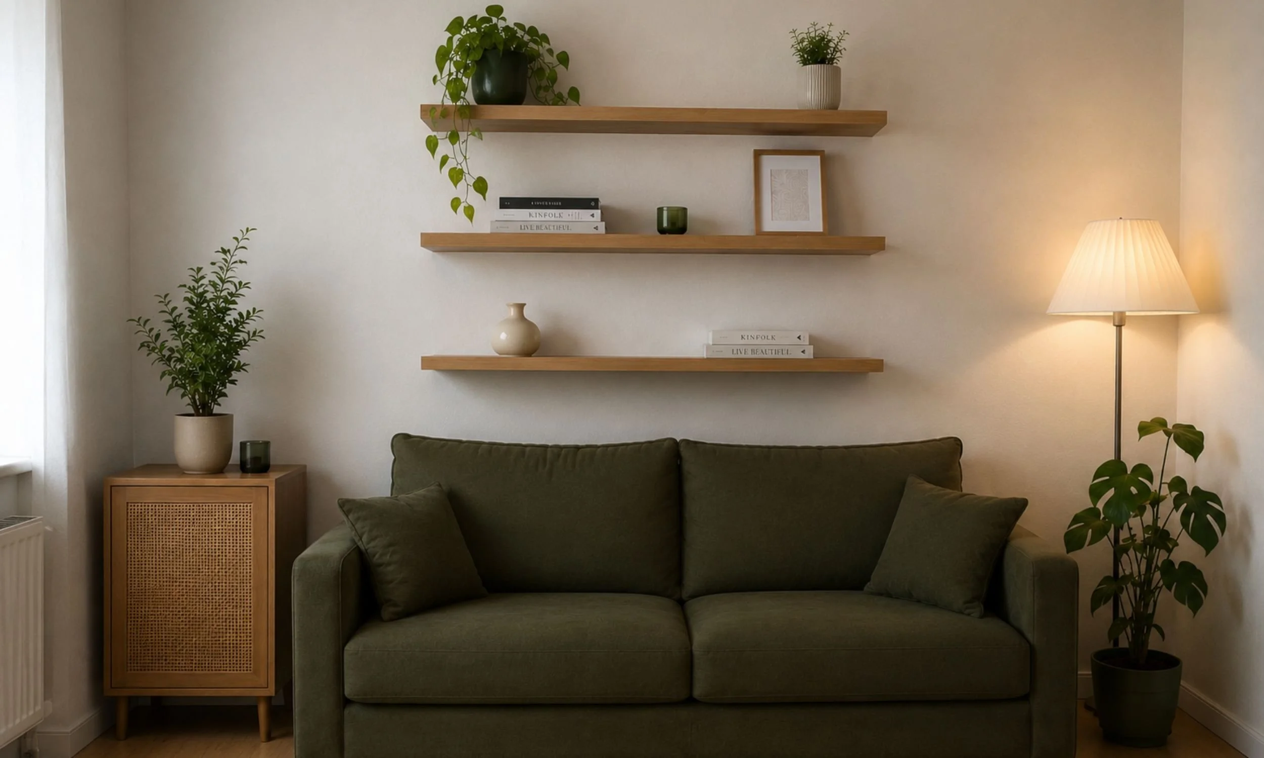 open shelves for living room