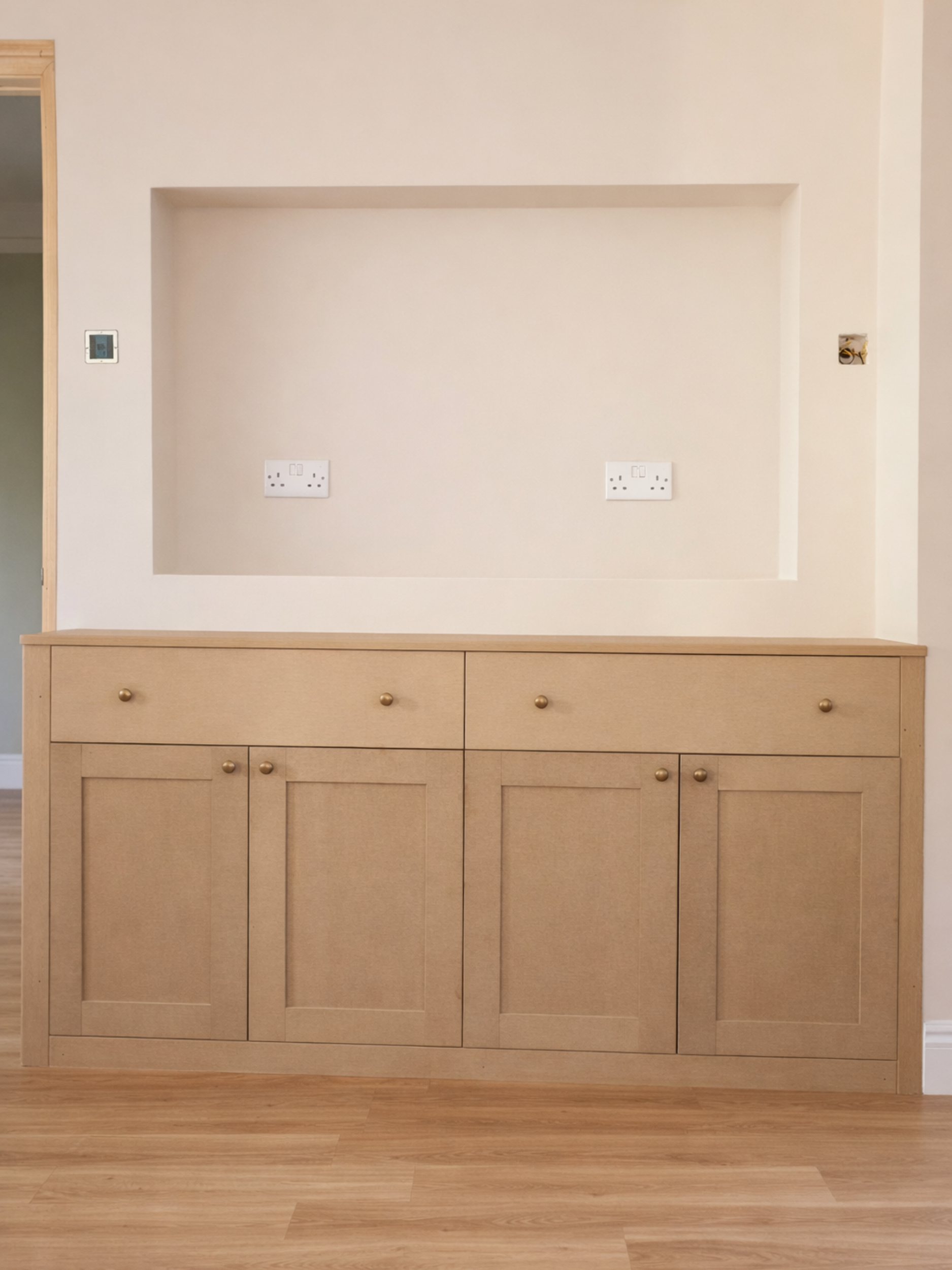 MDF alcove cupboard  with drawer