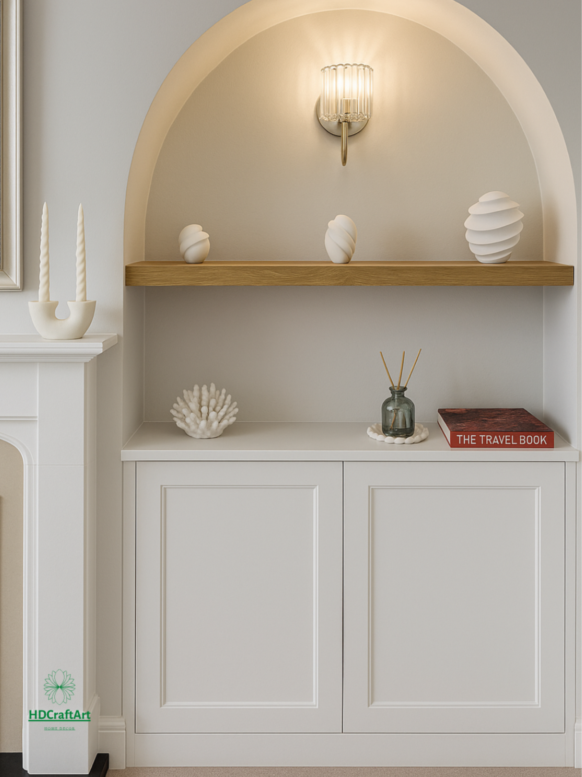 mdf alcove cupboard with shelf