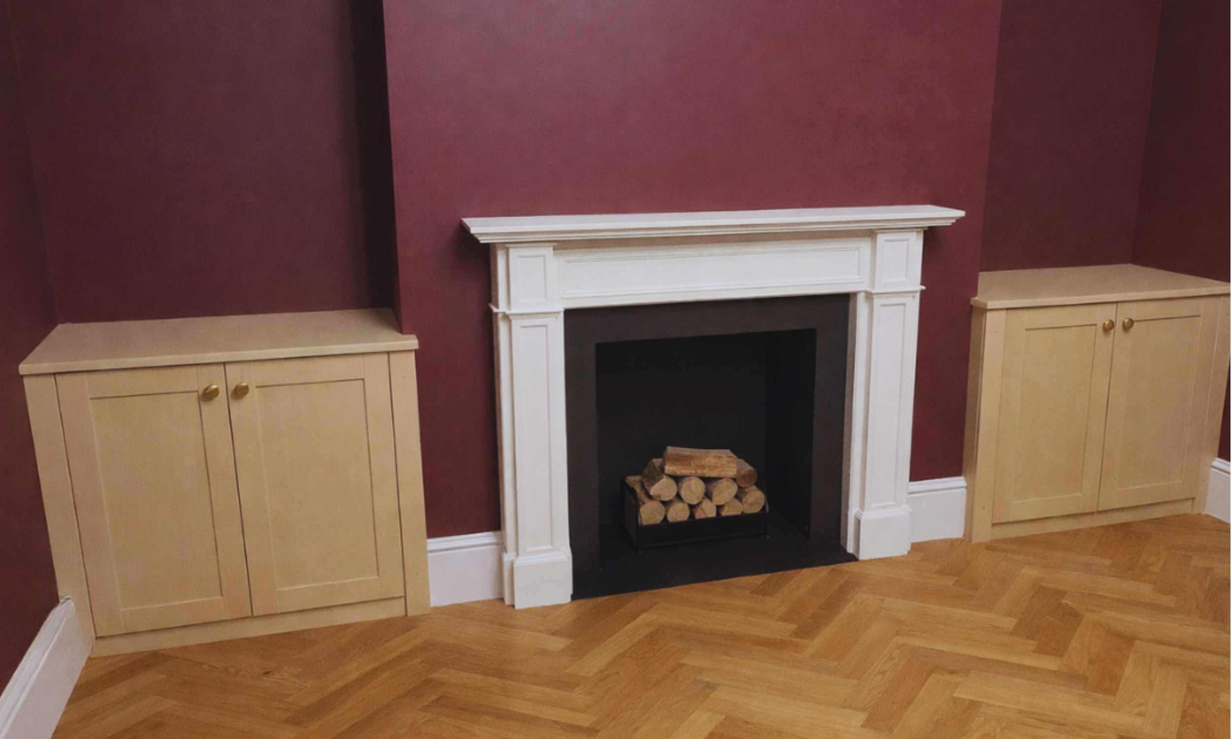 MDF alcove cupboards/cabinets/