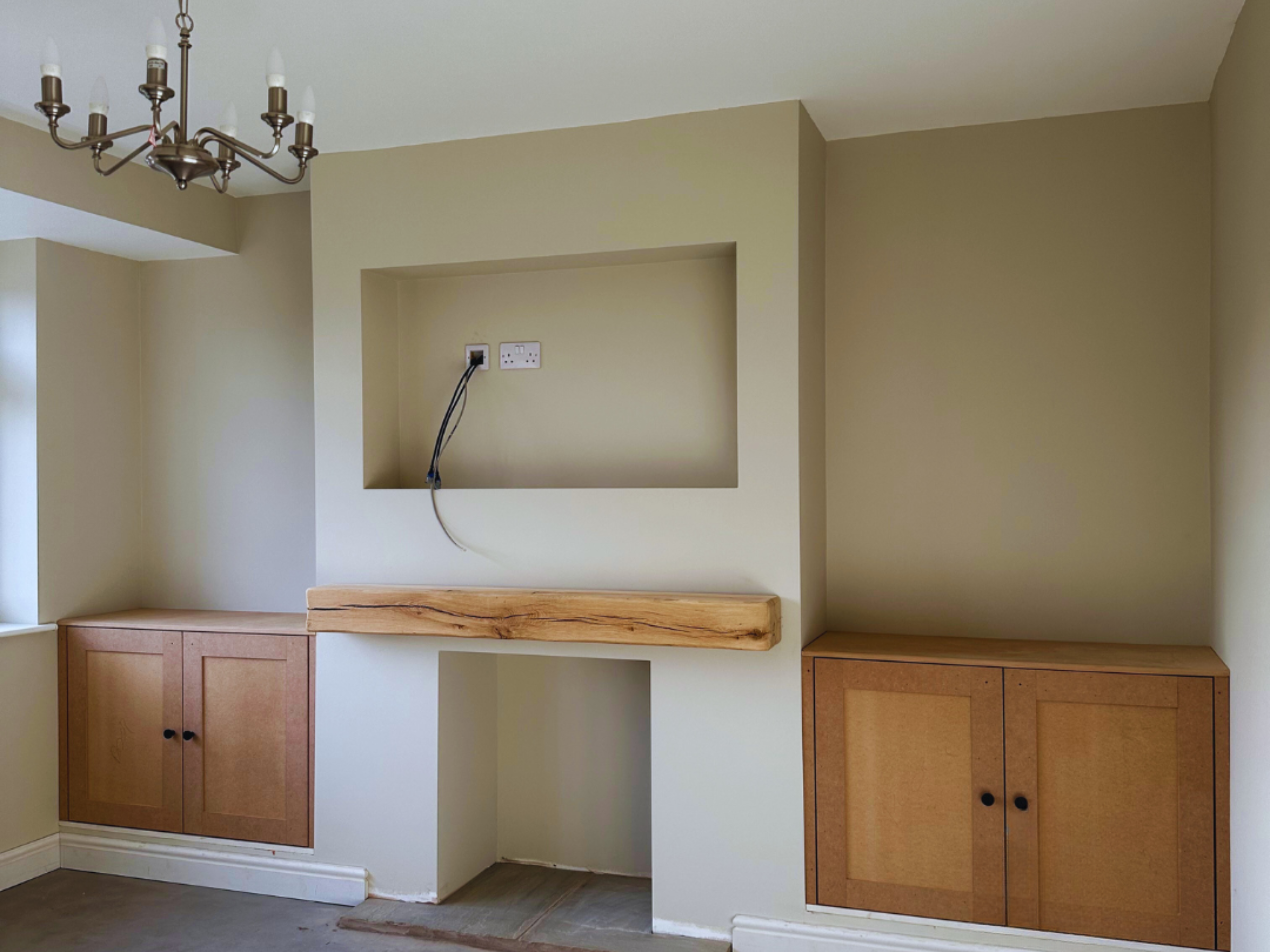 MDF alcove cupboards/cabinets/