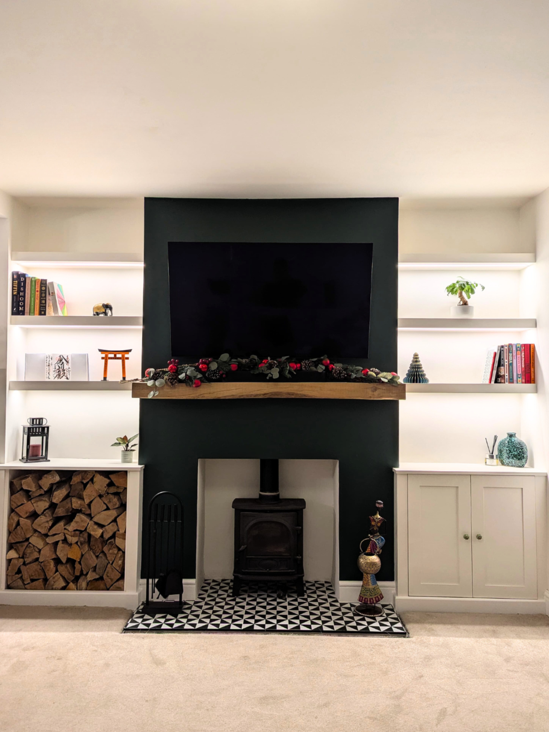 MDF log storage cupboard