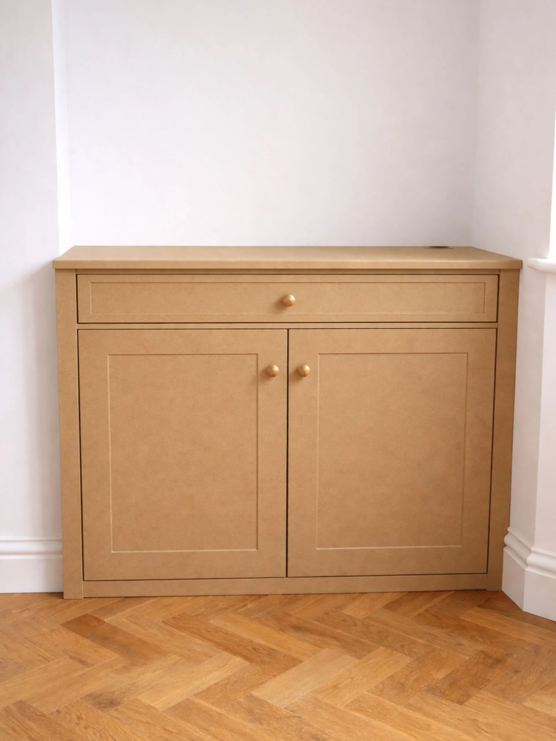 built-in cabinet with drawer