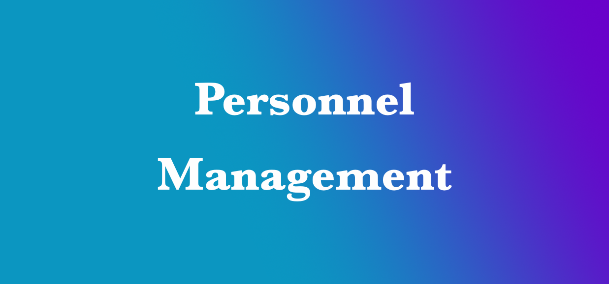 A button that says Personnel Management.