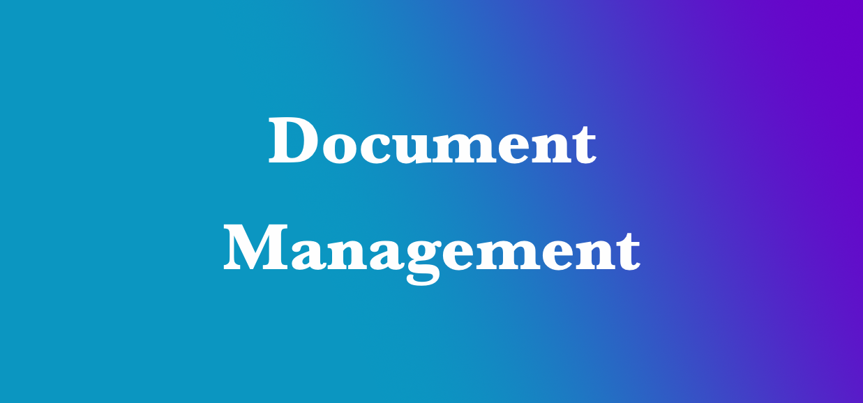 A button that says Document Management.