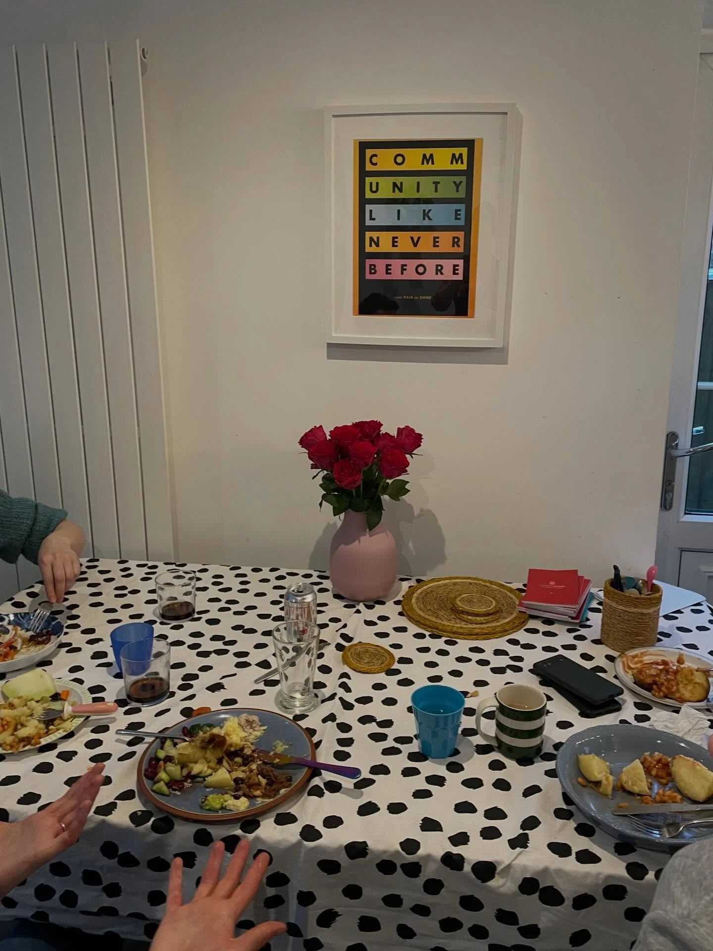 We think our community meals are so fun ! Listen out for the noise of our community&hellip;what a beautiful noise it is!  For this month&rsquo;s meal we focused on John 15:5 when Jesus says &ldquo;I am the vine; you are the branches. If you remain in