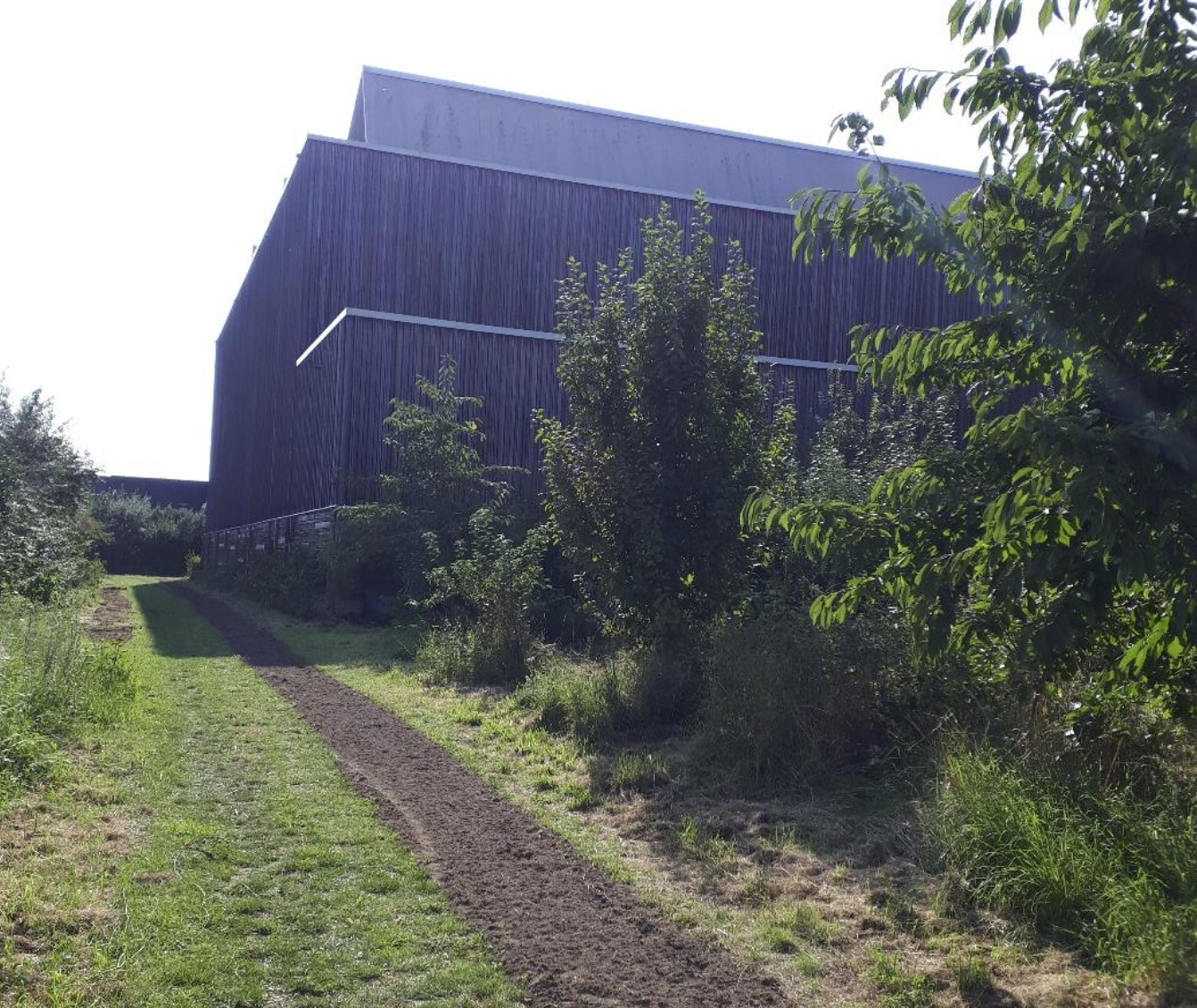 Bâti à isolation bois, voie pompière non bitumée et végétalisation variée