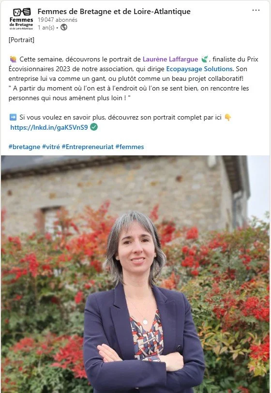 Ecopaysage Solutions finaliste du Prix Écovisionnaires 2023