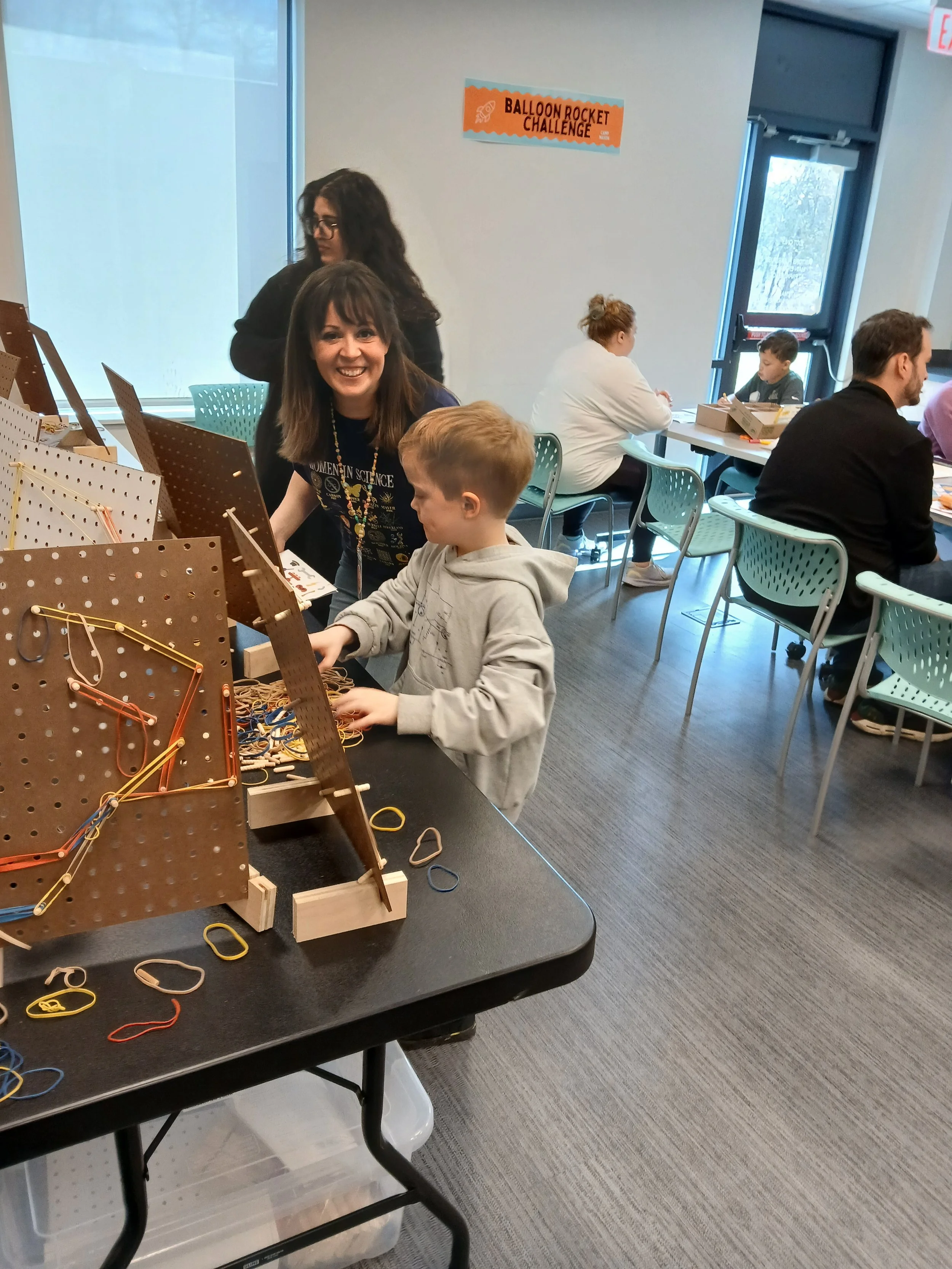Ms. Grace teaching at the library during NJ Maker's Day 2026.
